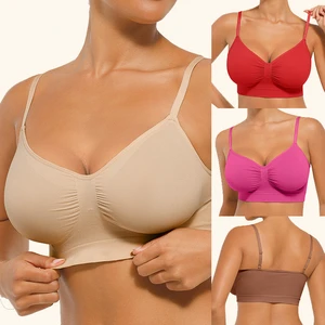 Hexin Custom Hide Back Fat Wireless Women's Seamless High-Rise Bra Set Butt Lifter Shapewear Bra For Women