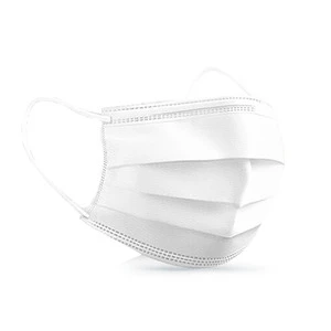 Disposable Protective Mask for Adults White Breathable Three-Layer Mouth Nose Mask Single Package for Men Women Medical Masks