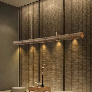 Tropical Bamboo Lighting - Natural Wicker Rattan Bamboo Lamp - Craft Item for Furniture Home Hotel Garden