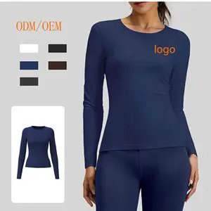 Pilates Long Sleeve Yoga Top Breathable Moisture Wicking Tummy Control for Training Factory
