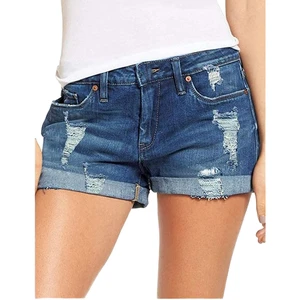 Wholesale Custom Women's Premium Casual Denim Shorts Plus Size Black Breathable-Manufacturers' Offer Breathable Cheap Price
