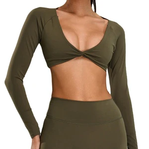 Women Hot-selling Long Sleeve Yoga Top Breathable Quick-dry Women Gym Wear Top for Outdoor
