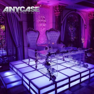 Waterproof 2ftx2ft Acrylic LED RGB Dance Floor for Weddings and Parties