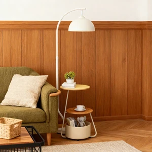 Factory Custom Floor Lamp With Side Table OEM Color Logo Multi-Scene Home Decor Floor Standing Light