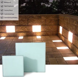 Waterproof IP67 RGB 3000K 6500K Tempered Glass Stainless Steel LED Buried Ground/Ground Lights 10W 40W DC 12V CE Brick Lights