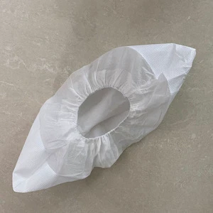 Disposable Surgery Safty Medical Anti slip Lab Safety PP Nonwoven PE Plastic Disposable Shoes Cover White