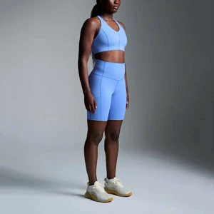 Hot Sale Women Scoop Neckline High Support Gym Bra Racerback Internal Elastic Band Quick Dry Second Skin Workout Yoga Tank Tops