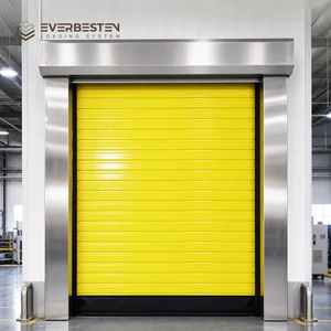 Cold Storage High Speed Door -25°C Multi-Layer Insulated PVC Curtain Heated Track System For Cold Chain Warehouse