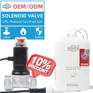 SHIELD Combustible Gas Detector Home Security System CH4 Solenoid Valve Sound Light Alarm Methane Gas Leak Detector