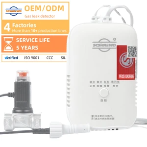 SHIELD Methane Gas Detector Home Security System Sound Light Alarm Combustible Gas Leak Detector For Indoor Alarm System