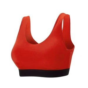 Red color ladies printed sports bra for women red color padded bra and panties set