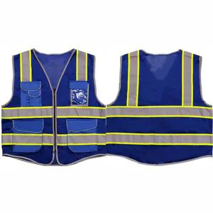 High Visibility Modern Reflective Safety Vests 8 Pockets Zipper Front Unisex Construction Clothing safety vest for sale