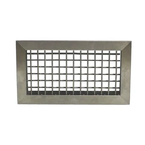 Modern Sidewall Ventilation Stainless Steel Adjustable Double Deflection Supply Return Air Grille For Office Building HVAC