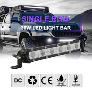 Super Slim Single Row LED Light Bar 12V IP67 Spot Flood Combo Beam Aluminum Offroad Driving Light For Truck ATV SUV