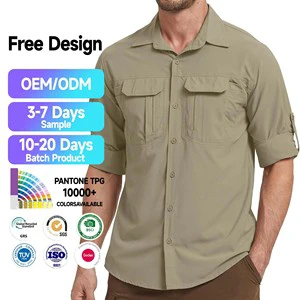 OEM Sun Protection Breathable Sublimation Printed Unisex Fishing Polo Shirts Spandex/Polyester Quick Dry Long Sleeve Australian