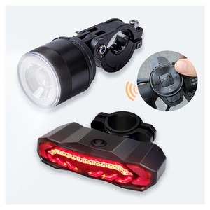 LED Bicycle Lights Set Clear Left/Right Indicators Waterproof Rechargeable Front Rear Safety Bike Taillight Alarm Type Rear Lamp