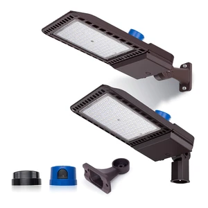 130LM/W Aluminum IP65 Outdoor LED Street Lights with Photocell Sensor Auto on Off 75-300W Shoebox Area Lights for Parking Lot