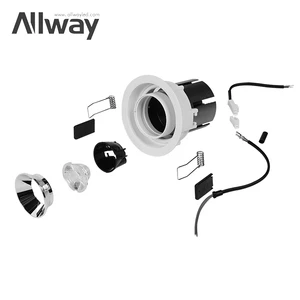 Allway Modern Style Embedded Installation Aluminum Light Down 7W 12W 20W 30W Led Grille Light