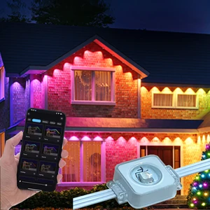 Stylish Functional IP67 Rechargeable Dimmable LED 2700K App Control Roof Eave Decorative Lighting Outdoor Building Exterior
