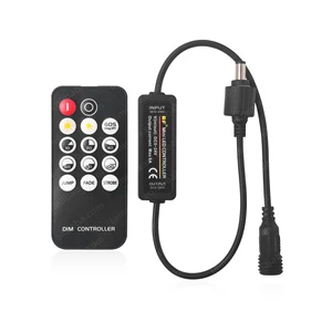 Black Color RF 14KEY Remote Control 1 Channel 60s Delay Time IP68 Waterproof LED Dimmer for Single Color