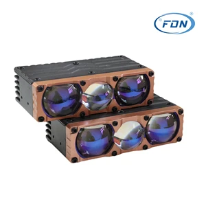 FDN 3 Optical Lens Spotlight New LED Optical Lens 6000K Light Blue Lens Hi/Low Beam IP68 Car LED Grille Light Wholesale