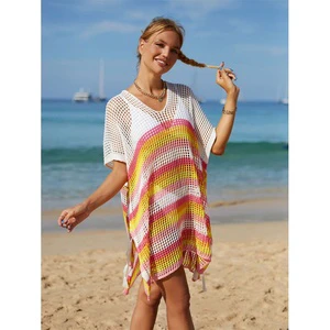 High Quality Beach Cover Shirt Knitted Color Bikini Cover Ups