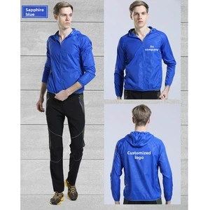 Summer Sun Protection UPF50 Hooded Windbreaker Coat Viscose/Polyester Loose Fit Outdoor Sports Clothing