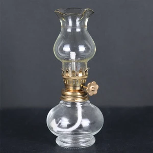 Factory Supply 3PCS 11.5cm Mini Small Brass Glass Oil Lamp