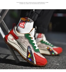 Custom OEM ODM Popular Design Men's Lace up Breathable Running Custom Shoes with logo Lace up Sneakers for Men