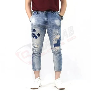Customization-Embroidery Fashion Cotton-Outdoor New Style Denim Jeans Long-Short Pant Best Quality Man Jeans Pants For Men