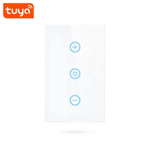 US Standard Alexa Voice Control TuyaSmart Life APP Remote Control Home Automation Smart Wifi Wall Dimmer Light Switch PST-DS-172