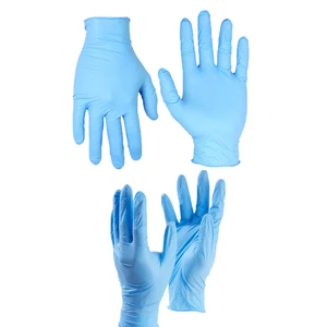Powder-Free Nitrile Blended Gloves Disposable Black Vinyl Gloves Made Of PE Material