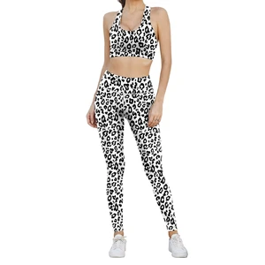 Best Selling Women's Lightweight Yoga Sets Custom Solid Pattern Breathable Quick Dry 2 Piece Legging Bra Yoga Front Drawstring