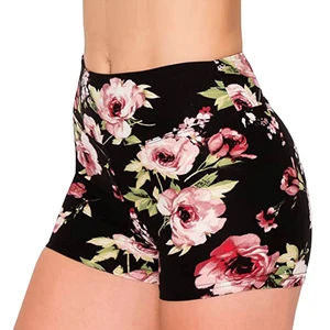 Shorts for Women Plus Size Summer Season Wear High Waist Yoga Breathable Sublimation Printing Running Fitness Shorts