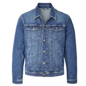 New Arrivals Customized Design Denim Jacket Long Sleeved High Quality Material Men's Denim Stretch Jeans Men's Jackets