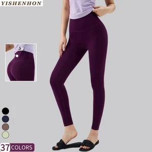 YISHENHON Multi Colors Women High Waist Tummy Control Yoga Pants Fitness Exercise Workout Yoga Leggings With Back Pocket