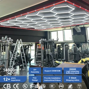 Gonengo Wholesale New Style Super Bright Various Shapes Hexagon LED Light Customized Boutique Fitness Studio Light