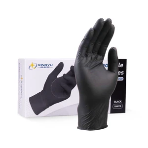 XINGYU 100 Box Wholesale 4Mil Household Kitchen Cooking Gloves Disposable Nitrile Tattoo Work Safety Nitrile Gloves Powder Free