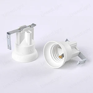 E27 Edison Plastic Lamp Base Bulb Socket with Bracket