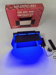 Rundelong U800 50W 3200-5600K RGB Portable LED Video Light Battery Reminder Switch Control DC/Battery Power Charging Chip