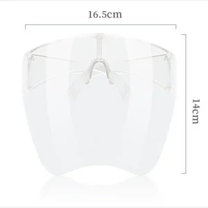 High-Definition Transparent Full-Face Temple Style Scratch-Proof Protective Mask Anti-Fog Anti-Splash Features Face Shields