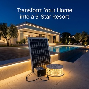 Decoration Project Solar Smart LED Strip Light Waterproof Villa Swimming Pool Side Backyard Pond Deck