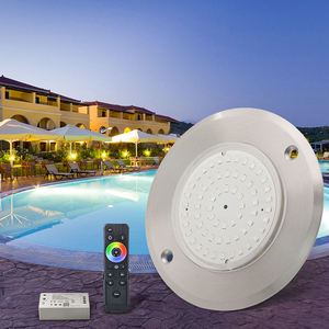 High Quality LanVol IP68 Underwater LED Pool Lights Slim Flat 10W RGBW 12V Surface Mounted SS316 Swimming Pool Light