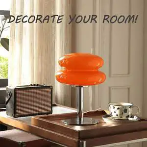 Easy-to-install Threaded Interface Metal Base Thicker Pole Pearl Cotton Packaging Glass Lampshade Bauhaus Glass Table Lamp