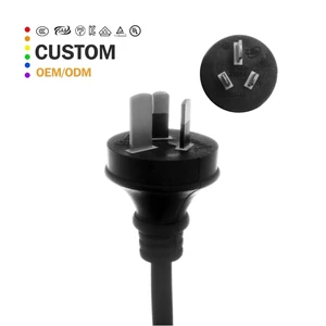 Factory Direct Australian Electrical Power Socket Plug 3 Pins With Power Cable Au 3 Pin To Lamp Power Extension Cord
