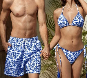2025 New Beach Pants Men's Fashion Printed Shorts Loose Casual Beach Pants Outdoor Water Sports Pants For Men