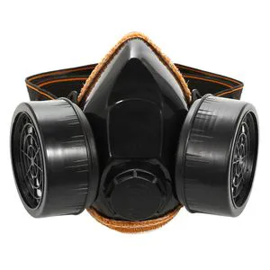 Industrial Anti-Dust Gas Mask Protective Respirator for Paint Chemical Spray Enhanced Visibility Black Model D0100HED3IG