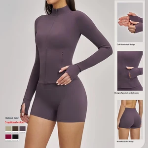 JCX European American Plus Size Breathable Quick-Dry Fitness Suit Zipper Leisure Wear Women's Outdoor