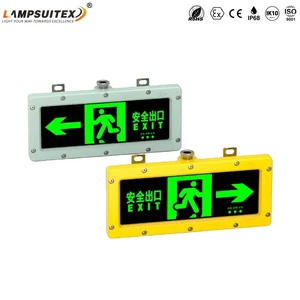ATEX IP68 Waterproof LED Explosion-Proof 90min 180min Emergency Exit Sign Light for Zone 1 & Zone 2