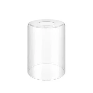 Modern Chinese Customizable Transparent Hand Blown Borosilicate High Transmittance Cylinder Glass Bubble Lampshade Lighting
